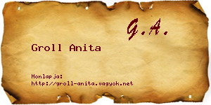 Groll Anita névjegykártya
